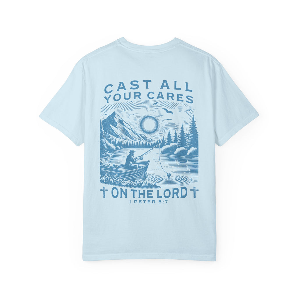 Christian Unisex Garment-Dyed T-shirt - Cast all your worries on Him